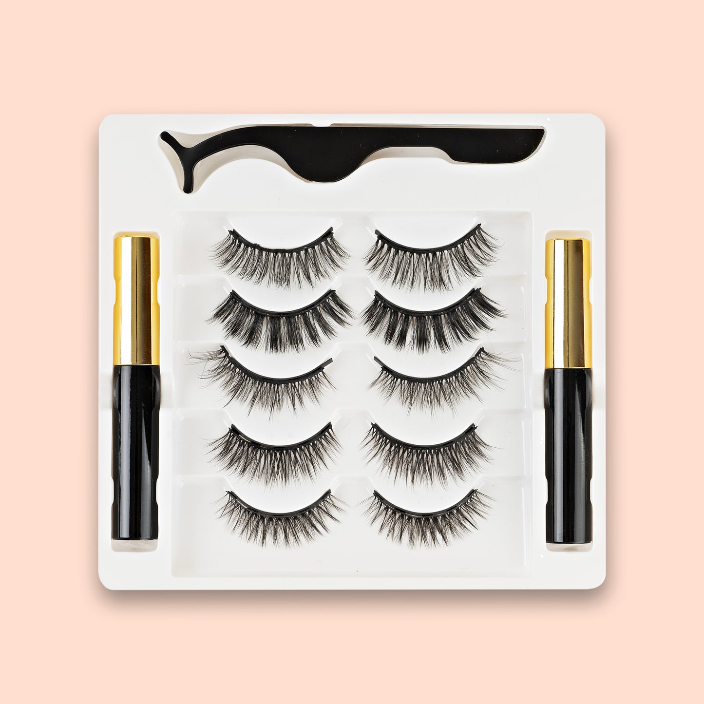 SILASHES 5 Pairs Russian Volume Magnetic Eyelashes “Natural Look” Kit