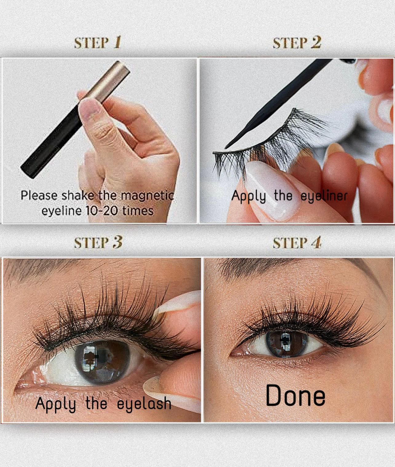 SILASHES 5 Pairs Russian Volume Magnetic Eyelashes “Natural Look” Kit
