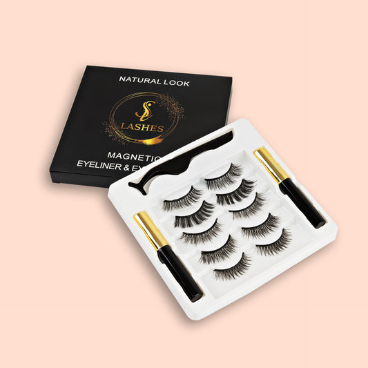 SILASHES 5 Pairs Russian Volume Magnetic Eyelashes “Natural Look” Kit